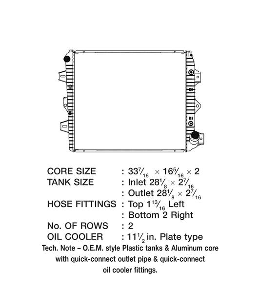CSF Automotive Radiator (MPN: 3584)