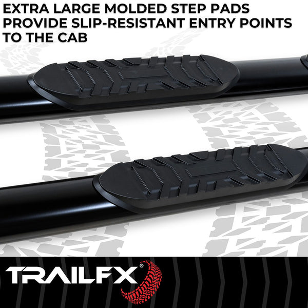 TrailFX Nerf Bar 4 Inch Oval Tube Side Steps (MPN: A1503B)