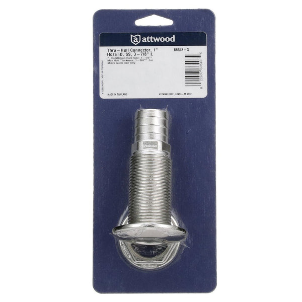 Boat scupper with barbed thru-hull connector (MPN: 66548-3)