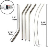 Norpro Stainless Steel Curved Beverage Straws (MPN: 436)