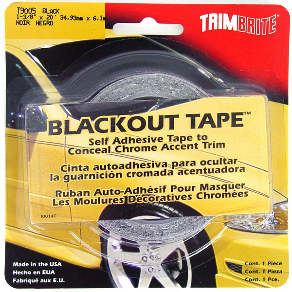 Trimbrite Black-Out 1 3/8 Inch Black Tape (MPN: T9005)
