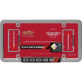 License Plate Frame with Black and Red Dodge Logo (MPN: 11036)