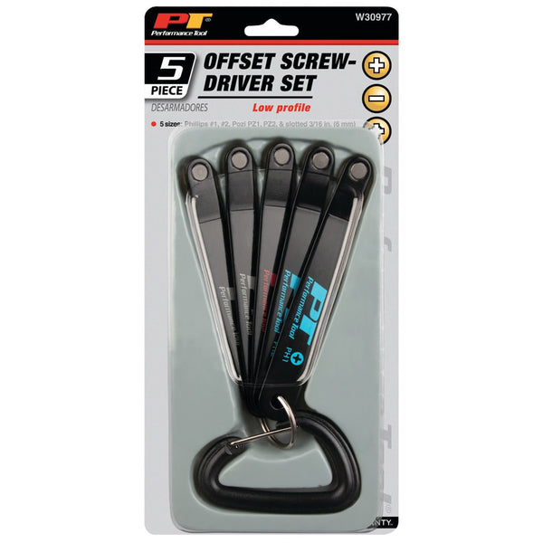 Performance Tool Low Profile Screwdriver Set (MPN: W30977)