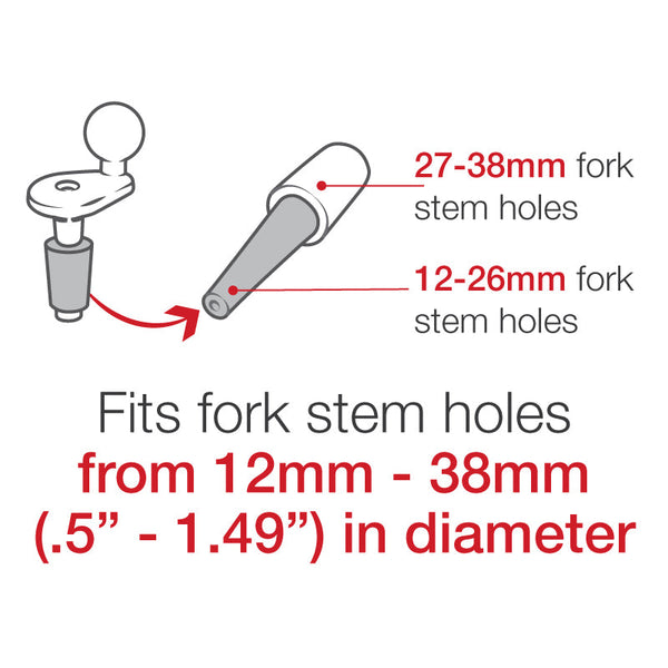 Ram Mounts Fork Stem Mount Base (MPN: RAM-B-342U)