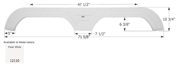Icon Fender Skirt For Tandem Axle RVs (MPN: 12110)
