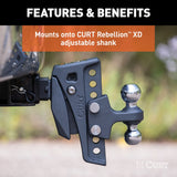 CURT Trailer Hitch Ball for Rebellion XD (MPN: 45952)