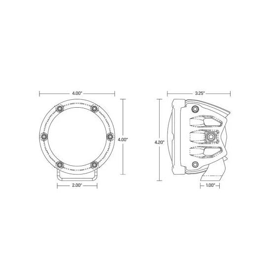Rigid Lighting Amber Pro Edition 360-Series Fog Light (MPN: 36123)