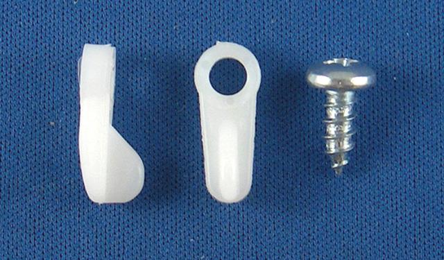 Window Screen Clip - Flush White Nylon with Screws (MPN: 492C ...