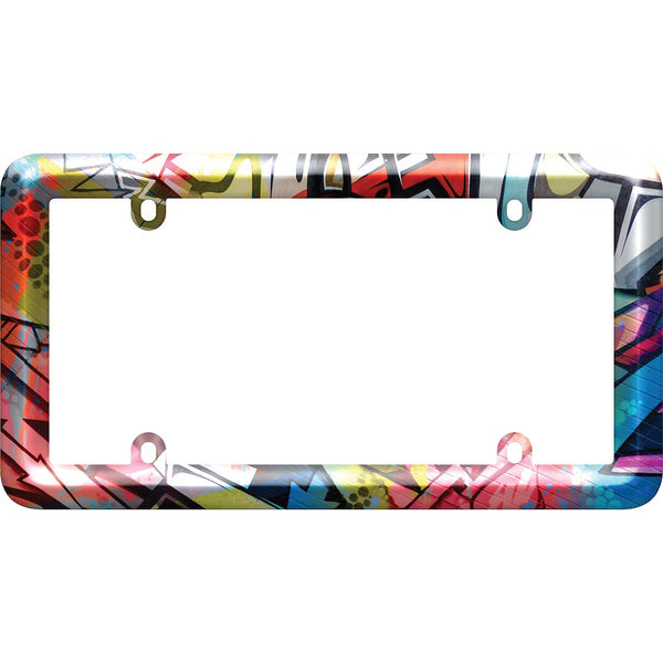 Cruiser License Plate Frame with Graffiti Design (MPN: 23802)