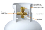 Flame King 100 Pound Multi-Valve Propane Tank (MPN: YSN100MLT-1)