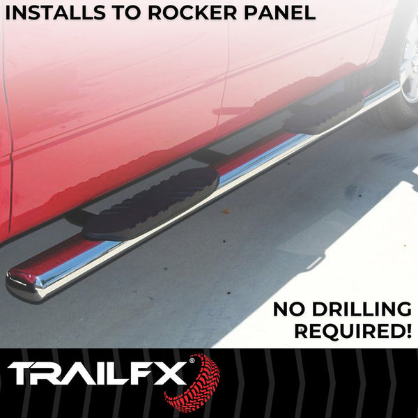 TrailFX 4 Inch Oval Tube Side Steps (MPN: A1556S)