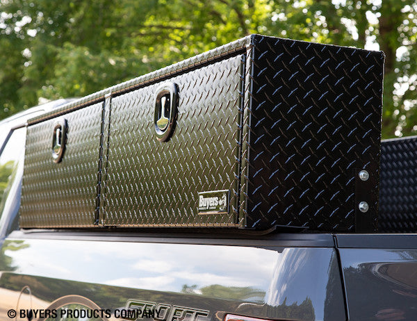 Buyers Products Gloss Black Diamond Tread Aluminum Topsider Tool Box (MPN: 1721551)