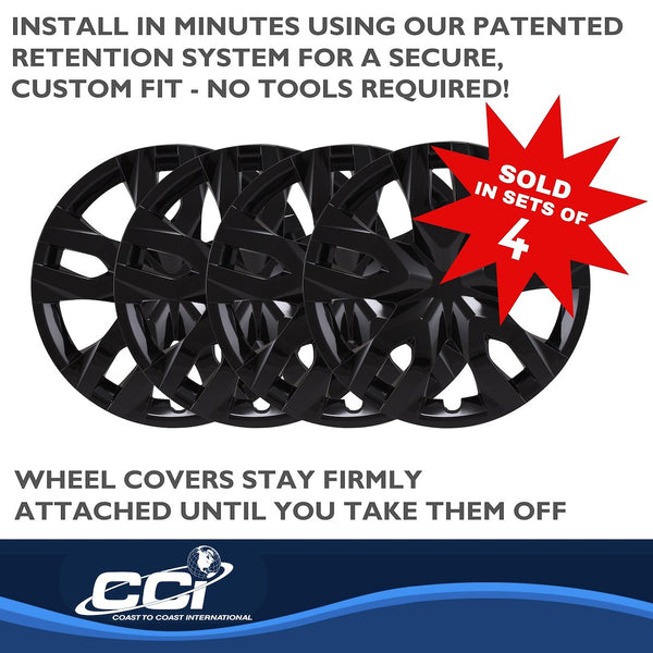 Coast To Coast 17 Inch Wheel Cover Set (MPN: IWC55617BLK)