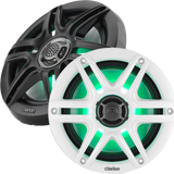Clarion 6.5-Inch Marine Coaxial Speakers (MPN: CMS-651RGB-SWB)
