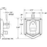 Buyers Products Stainless Steel T-Handle Latch (MPN: L8816)