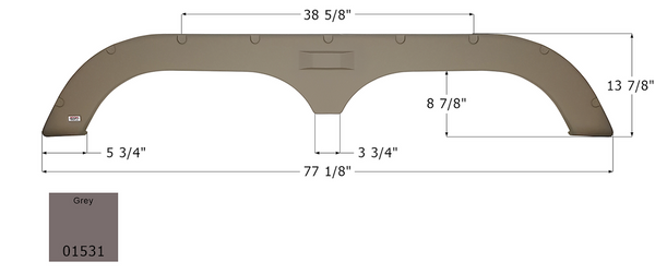 Icon Fender Skirt for Tandem Axle RVs (MPN: 01531)
