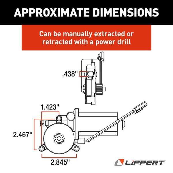 Lippert Components Solera Awning Motor (MPN: 373566)
