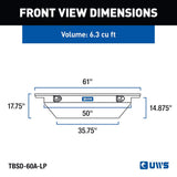 UWS Crossover Deep Angled Low Profile Tool Box (MPN: TBSD-60A-LP)
