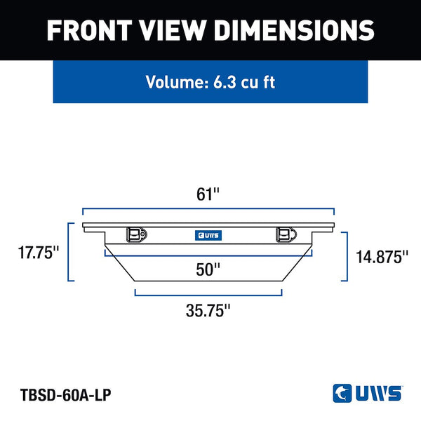 UWS Crossover Deep Angled Low Profile Tool Box (MPN: TBSD-60A-LP)