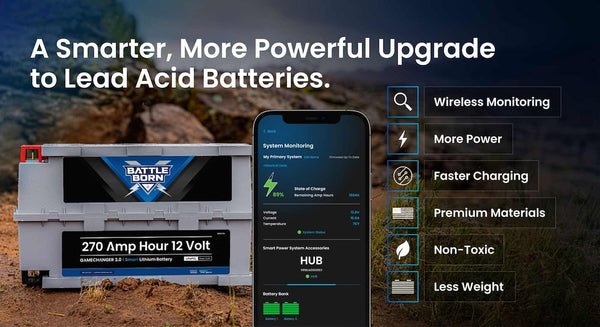 Battle Born 12 Volt GC3 Smart Lithium Deep Cycle Battery (MPN: BBGC3I)