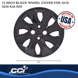 15 Inch Gloss Black Wheel Cover Set (MPN: 54915BLK)