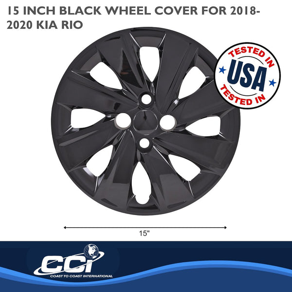 15 Inch Gloss Black Wheel Cover Set (MPN: 54915BLK)