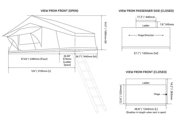 Ironman 4x4 Classic Roof Rack Mount Tent (MPN: IROOFTENT TENT)