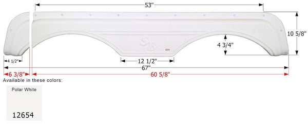 Icon Fender Skirt For Tandem Axle (MPN: 12654)