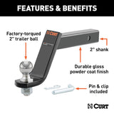 Curt Trailer Hitch Ball Mount (MPN: 45064)