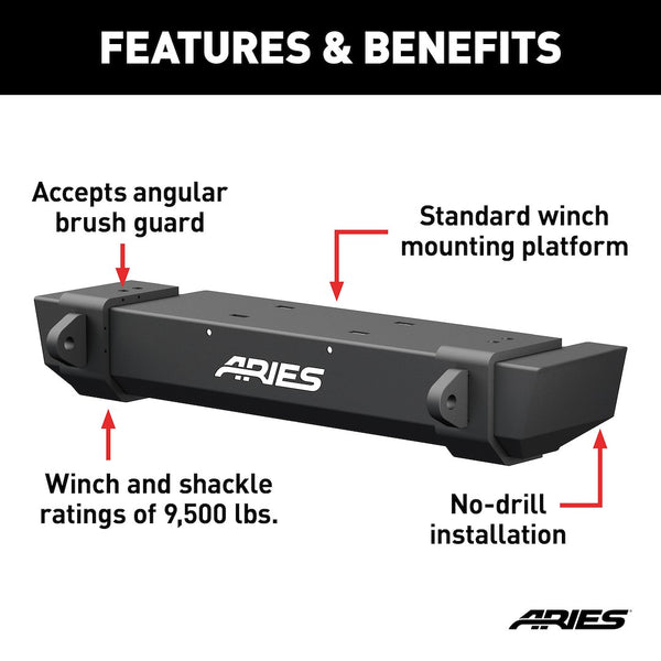 Aries TrailCrusher Jeep Bumper (MPN: 2156001)
