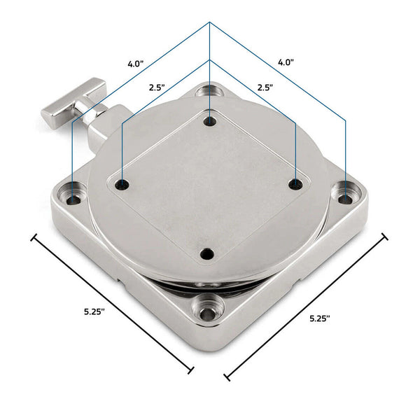 Cannon Downrigger Mount with Low-Profile Swivel Base (MPN: 1903002)
