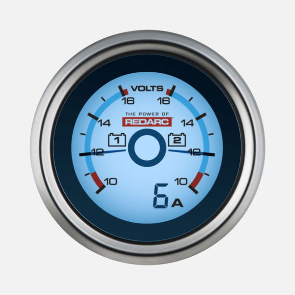 Redarc Dual Voltage Gauge (MPN: G52-VVA)