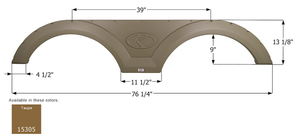 Icon Fender Skirt for Tandem Axle RVs (MPN: 15305)
