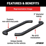 Aries 3 Inch Round Nerf Bar (MPN: 203036)