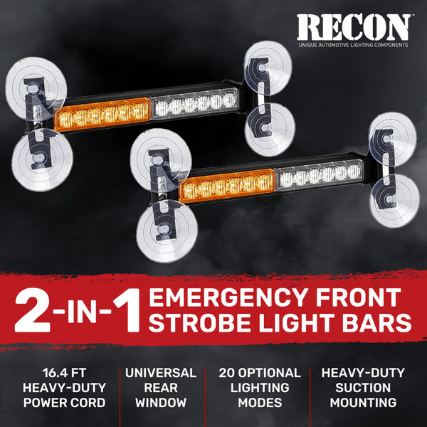 Recon Accessories Mini Bar Emergency LED Strobe (MPN: 26419WM)
