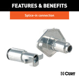 CURT 6-Way Round Trailer Wiring Connector Plug and Socket Kit (MPN: 58093)