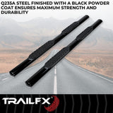TrailFX Nerf Bar 4 Inch Oval Tube Side Steps (MPN: A1548B)