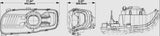 J.W. Speaker Model 9600 Peterbilt Headlight Assembly (MPN: 0556671)