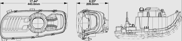 J.W. Speaker Model 9600 Peterbilt Headlight Assembly (MPN: 0556671)