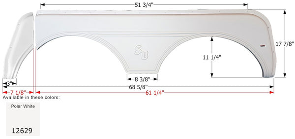 Icon Fender Skirt For Tandem Axle (MPN: 12629)