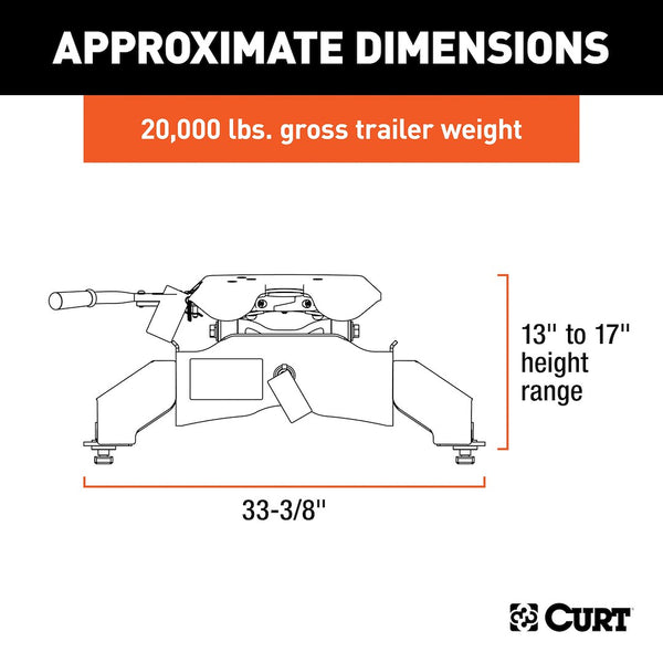 CURT A20 Fifth Wheel Trailer Hitch (MPN: 16034)
