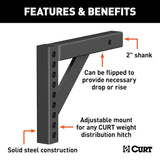 CURT Weight Distribution Hitch Shank (MPN: 17121)