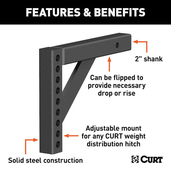 CURT Weight Distribution Hitch Shank (MPN: 17121)