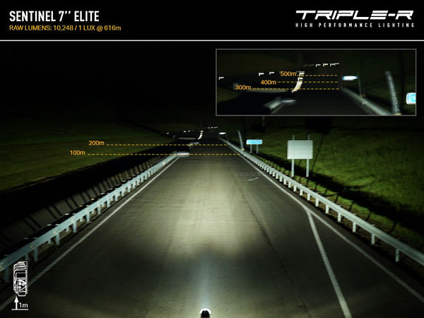 Triple-R Light Sentinel Elite Driving Light (MPN: 0S7-US-ELITE-PL-SM)