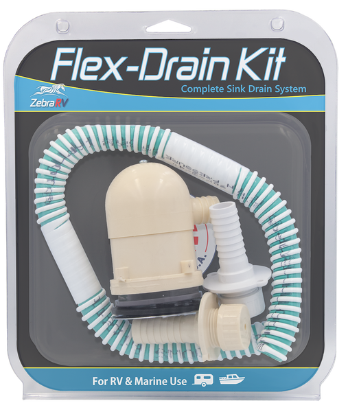 Zebra RV Waste Water Drain Flex-Drain Kit (MPN: RFDK40)