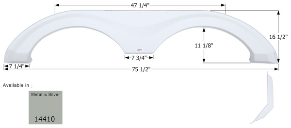Icon Fender Skirt For Tandem Axle RVs (MPN: 14410)