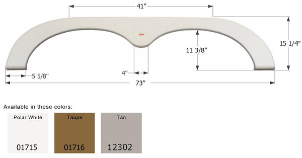 Icon Fender Skirt For Tandem Axle RVs (MPN: 12302)