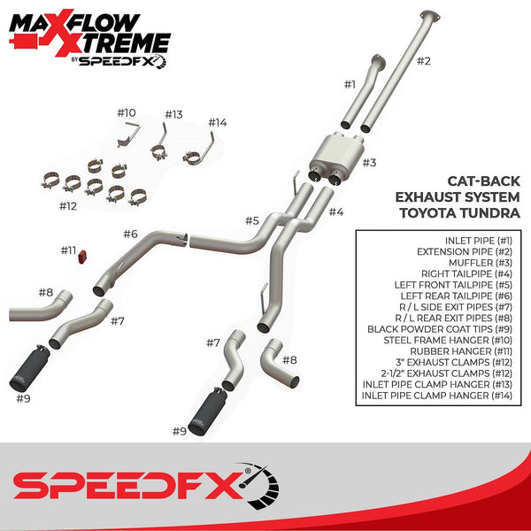 SpeedFX MaxFlow Xtreme Cat Back System (MPN: 50800)