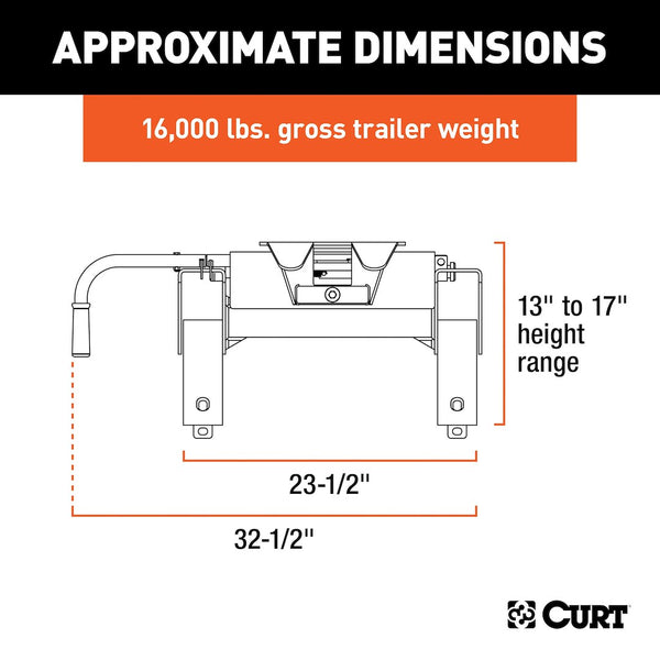CURT E16 Fifth Wheel Trailer Hitch (MPN: 16115)