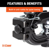 Pintle Hook with 2-5/16 Inch Ball for 2-1/2 Inch Receiver (MPN: 45908)